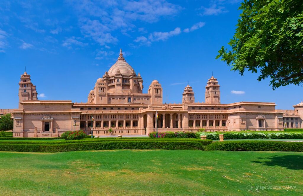 Umaid Bhawan Palace Rajasthan 5 star hotel in india